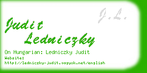 judit ledniczky business card